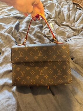 Brown and beige handbag